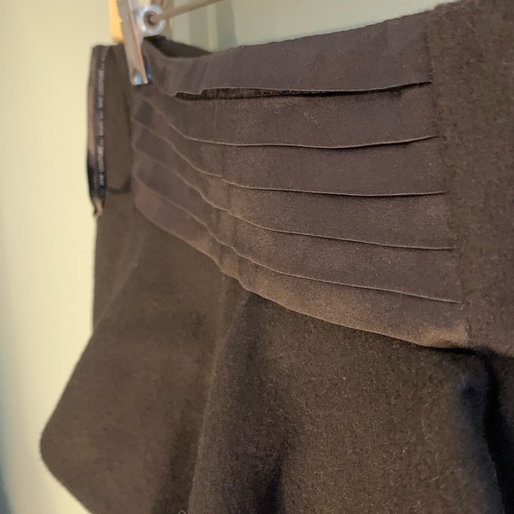 NWT MM Couture Black/Grey Ruffle front skirt - Picture 5 of 13